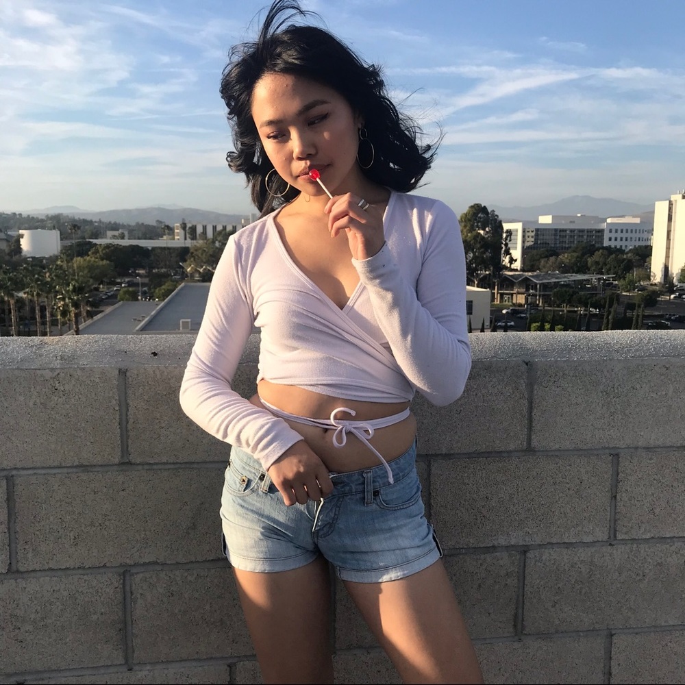 Light Wash Denim Shorts
